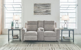 Warmstead Furniture - Ashley Furniture - Barnsana Living Room - Power Rocker Recliner / Gravel - 3320298